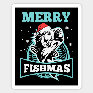 Merry Fishmas - Funny Christmas Fishing Sticker